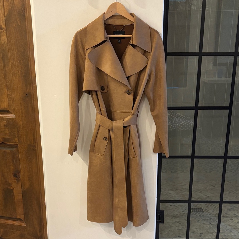 Banana Republic Faux Suede Trench